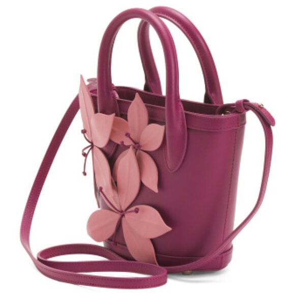 The Wolf Gang Berry Leather Flower bag - Picture 7 of 7